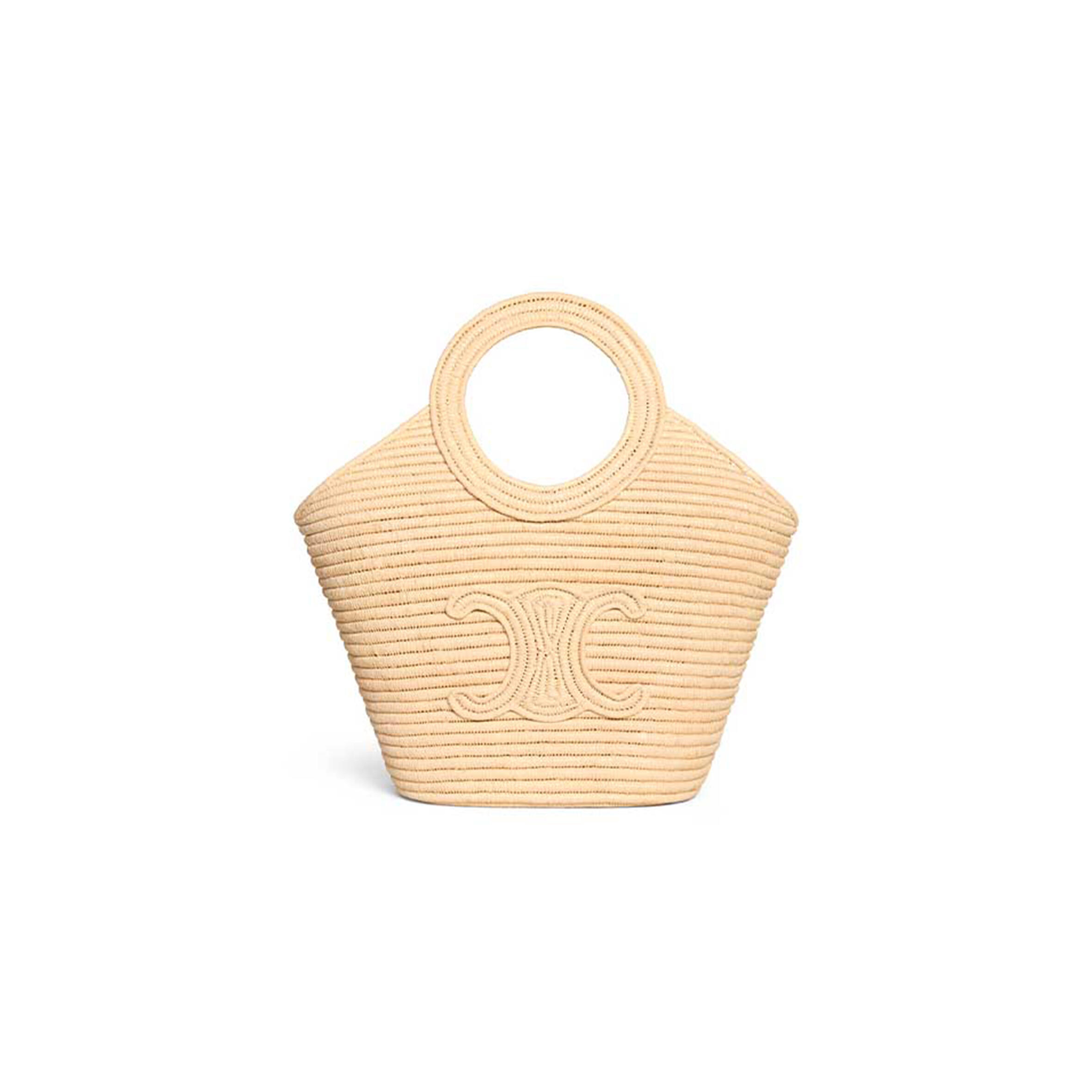 Ce1i*e braided panier in raffia 121922gti.02vg (21*20*15cm)